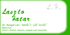 laszlo hatar business card